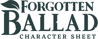 Forgotten Ballad Character Sheet Logo